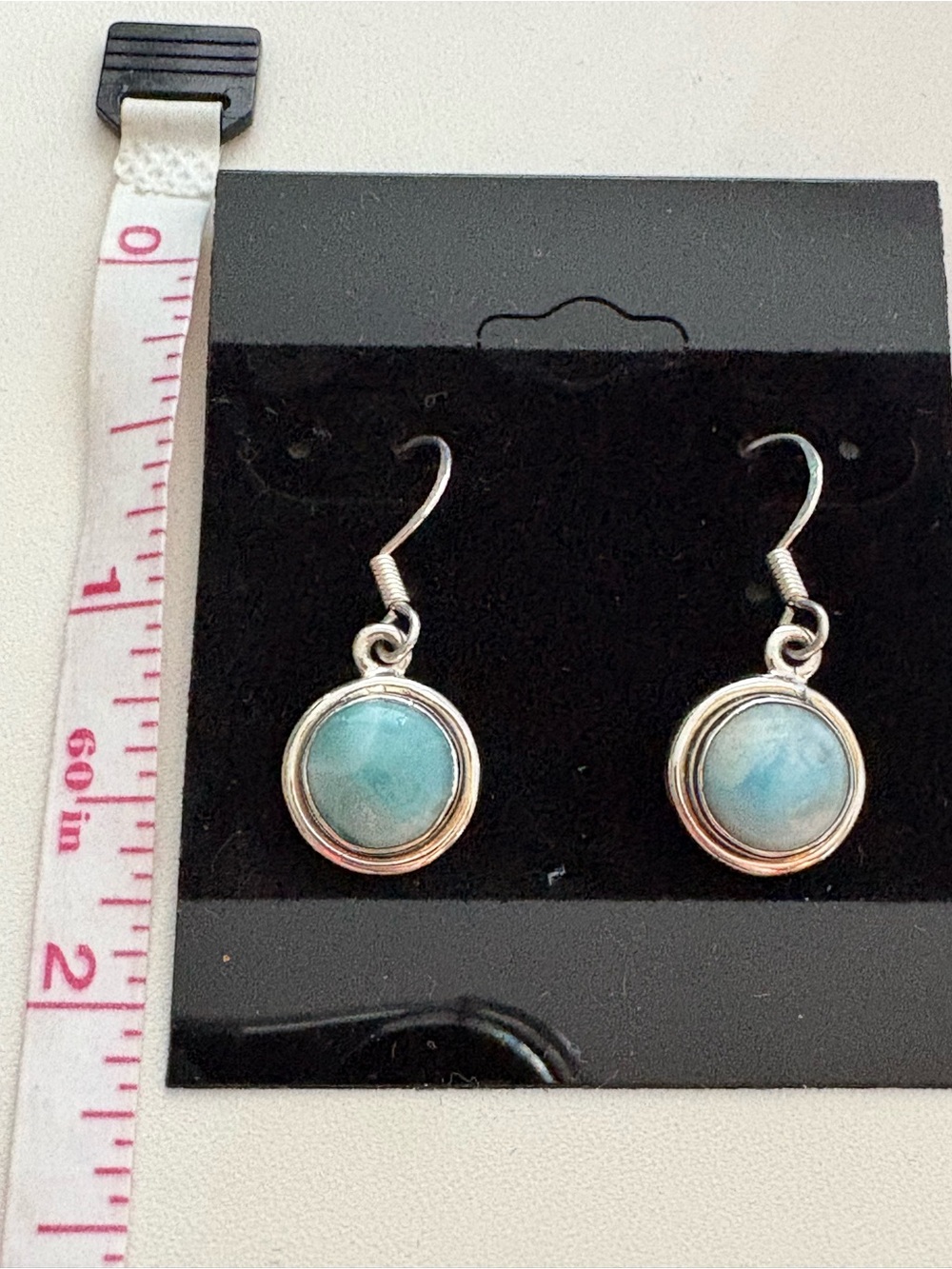 Larimar Sterling Silver Earrings